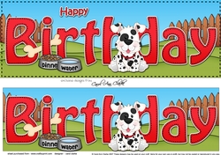 Large DL HAPPY BIRTHDAY 3D decoupage