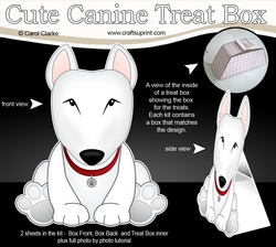 3D Cute Canine Treat Box Gift Set Mini Kit - Little English Bull Dog Terrier Earl