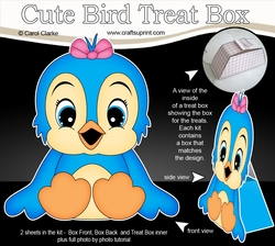 3D Cute Bird Treat Box Gift Set Mini Kit - Cute Little BeBe Bird