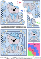 Cute Little Bear Shell Edged Corner Side Stacker