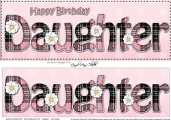 Large DL Happy Birthday DAUGHTER 3D decoupage