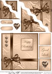 Elegant Flourish Quick Card Wavy Corner Side Stacker Topper
