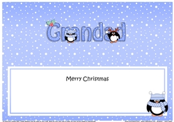 Large DL Merry Christmas GRANDAD insert