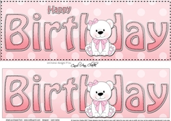 Large DL HAPPY BIRTHDAY 3D decoupage
