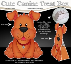 3D Cute Canine Treat Box Gift Set Mini Kit - Little Dog Rusty