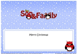 Large DL Merry Christmas SON & FAMILY insert