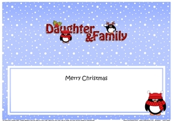 Large DL Merry Christmas SDAUGHTER & FAMILY insert