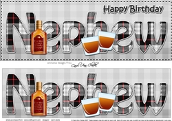 Large DL Happy Birthday NEPHEW 3D decoupage