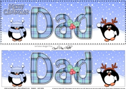 Large DL Merry Christmas DAD 3D decoupage