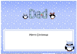 Large DL Merry Christmas DAD insert