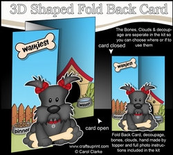 3D Shaped No-Hole Fold Back Mini Kit - Little Scottie Dog Maisie
