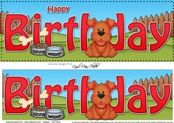 Large DL HAPPY BIRTHDAY 3D decoupage