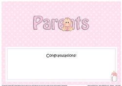 Large DL TO THE PROUD NEW PARENTS insert