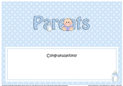 Large DL TO THE PROUD NEW PARENTS insert