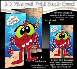 3D Shaped No-Hole Fold Back Mini Kit - Cute Alien Oejo