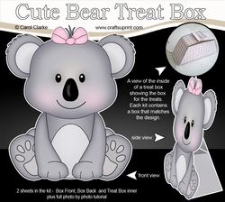 3D Cute Bear Treat Box Gift Set Mini Kit - Cute Little Koala Bear Kitkat
