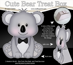 3D Cute Bear Treat Box Gift Set Mini Kit - Cute Little Koala Bear Kookie