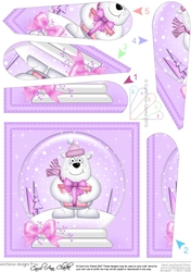 Ben Polar Bear - Christmas Snowglobe Fan Pyramage Topper