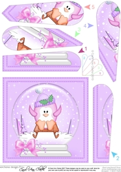 Cute Penguin - Christmas Snowglobe Fan Pyramage Topper