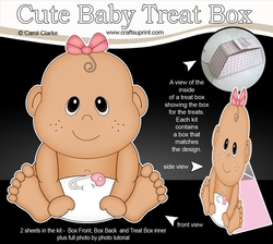 3D Cute Baby Treat Box Gift Set Mini Kit - Cute Little Ethnic Baby Girl Veena