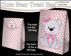 3D Gift Bag Mini Kit - Cute Little Bessy Bear