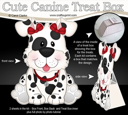 3D Cute Canine Treat Box Gift Set Mini Kit - Little Spotty Dog Mitzi