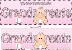 Large DL TO THE PROUD NEW GRANDPARENTS insert