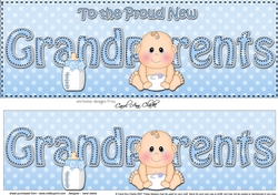 Large DL TO THE PROUD NEW GRANDPARENTS insert