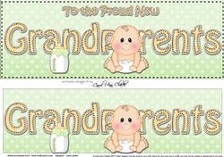 Large DL TO THE PROUD NEW GRANDPARENTS insert