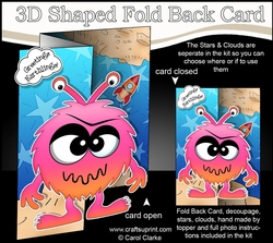 3D Shaped No-Hole Fold Back Mini Kit - Cute Alien Puvo