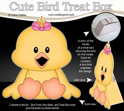 3D Cute Bird Treat Box Gift Set Mini Kit - Cute Little Chick Mallow