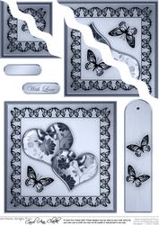 Elegant Romance Romantic Hearts Wavey Corner Stacker