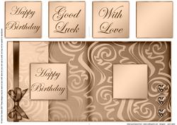 Elegant Flourish Fold Back Card