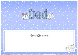 Large DL Merry Christmas DAD insert