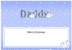 Large DL Merry Christmas DADDY insert