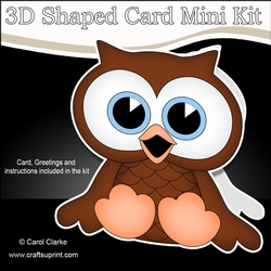 3D Shaped Card Kit - Cute Little Orson Owl
