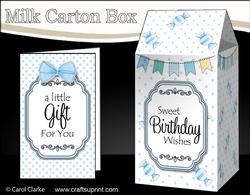 3D Sweet Treats Milk Carton Treat Box Mini Kit
