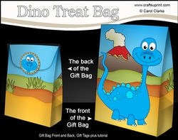 3D Gift Bag Mini Kit - Cute Little Dinosaur Zarin