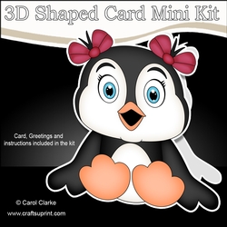 3D Shaped Card  Kit - Cute Little Pippa Penguin