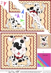 Cute Little Spotty Dog Scalloped Corner Stacker