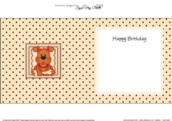 Cute Little Rusty Dog square landscape insert