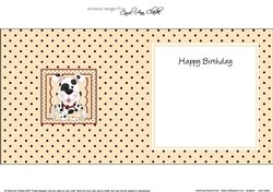 Cute Little Spotty Dog square landscape insert