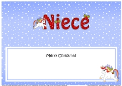 Large DL Merry Christmas NIECE insert 