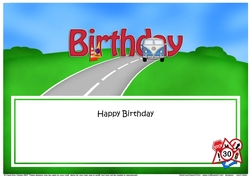 Large DL HAPPY BIRTHDAY insert