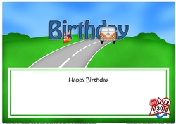 Large DL HAPPY BIRTHDAY insert
