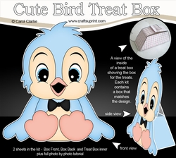 3D Cute Bird Treat Box Gift Set Mini Kit - Cute Little B-Jay Bird