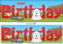 Large DL HAPPY BIRTHDAY 3D decoupage