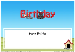 Large DL HAPPY BIRTHDAY insert