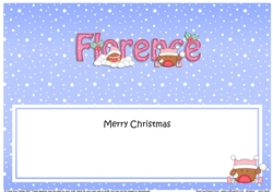 Large DL Merry Christmas FLORENCE insert