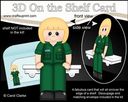 3D on the Shelf Card Kit - Little NHS Paramedic Kally